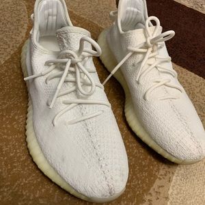 All white Adidas yeezys. Worn a couple of times.